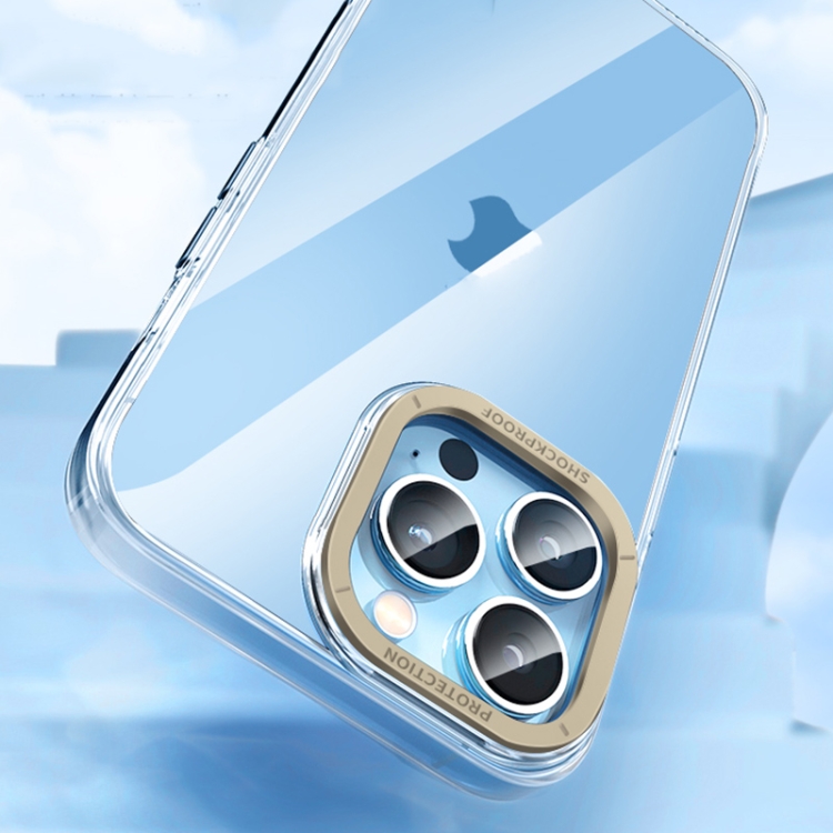 For iPhone 14 Metal Key Crystal Transparent PC Phone Case(White) For iPhone 14 Metal Key Crystal Transparent PC Phone Case(White)
