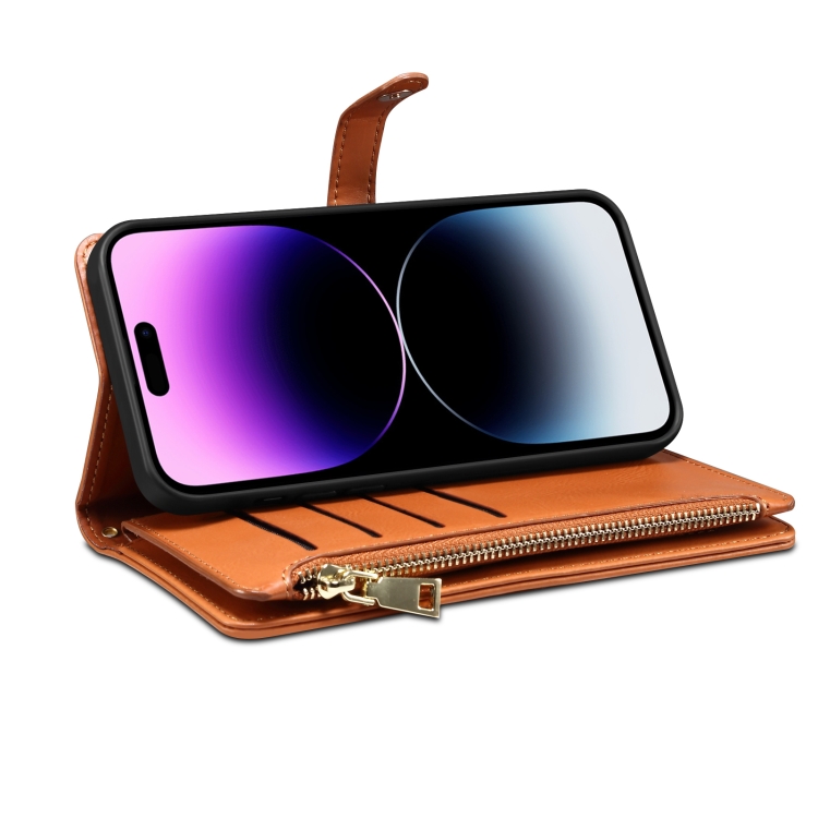 For Samsung Galaxy S22 5G ESEBLE Star Series Lanyard Zipper Wallet RFID Leather Case(Brown) For Samsung Galaxy S22 5G ESEBLE Star Series Lanyard Zipper Wallet RFID Leather Case(Brown)