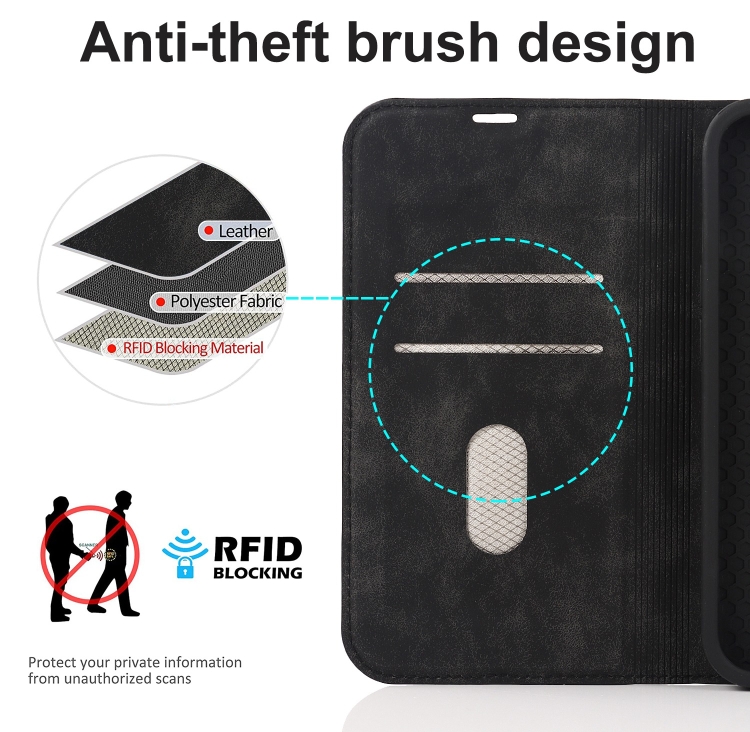 For iPhone 14 Plus Wireless Charging Magsafe Leather Phone Case(Black) For iPhone 14 Plus Wireless Charging Magsafe Leather Phone Case(Black)