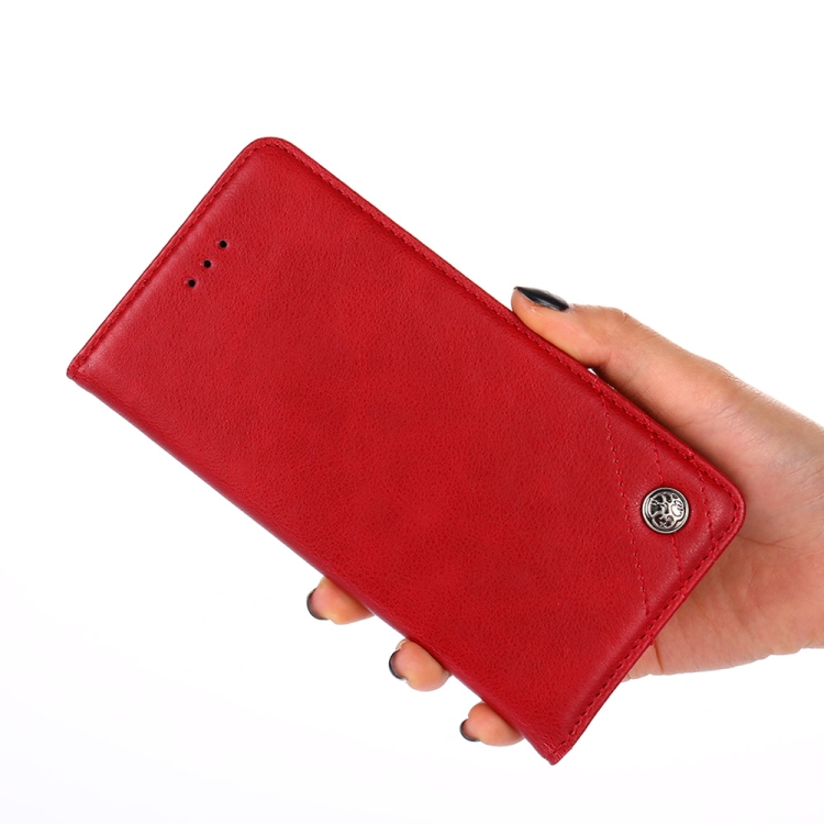 For Samsung Galaxy S23+ 5G Non-Magnetic Retro Texture Flip Leather Phone Case(Red)