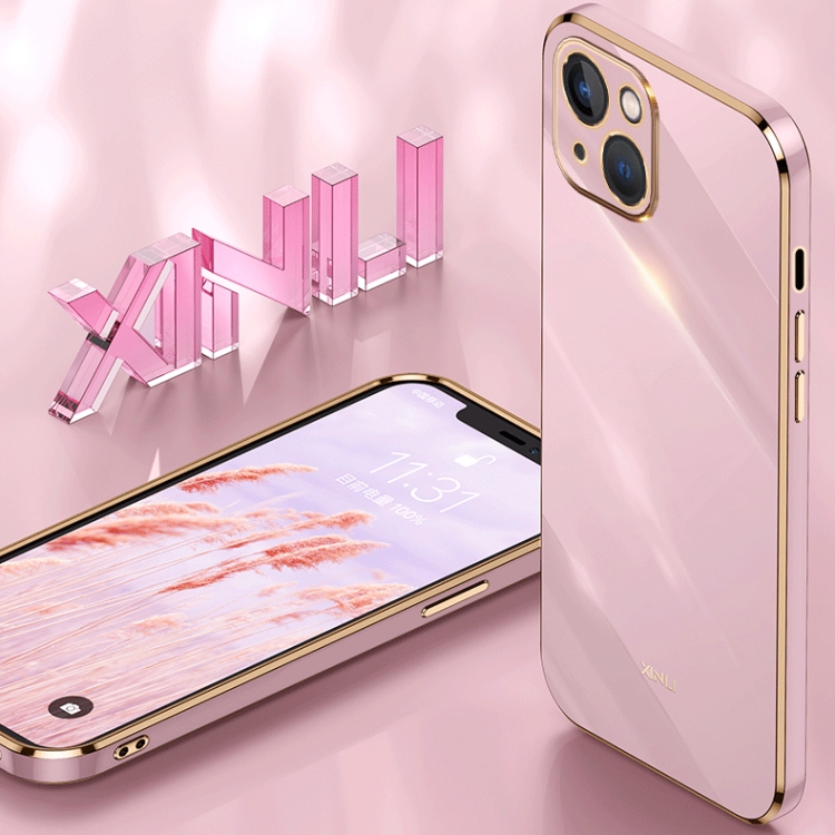 For iPhone 13 mini XINLI Straight Edge 6D Electroplate TPU Phone Case(Black) For iPhone 13 mini XINLI Straight Edge 6D Electroplate TPU Phone Case(Black)