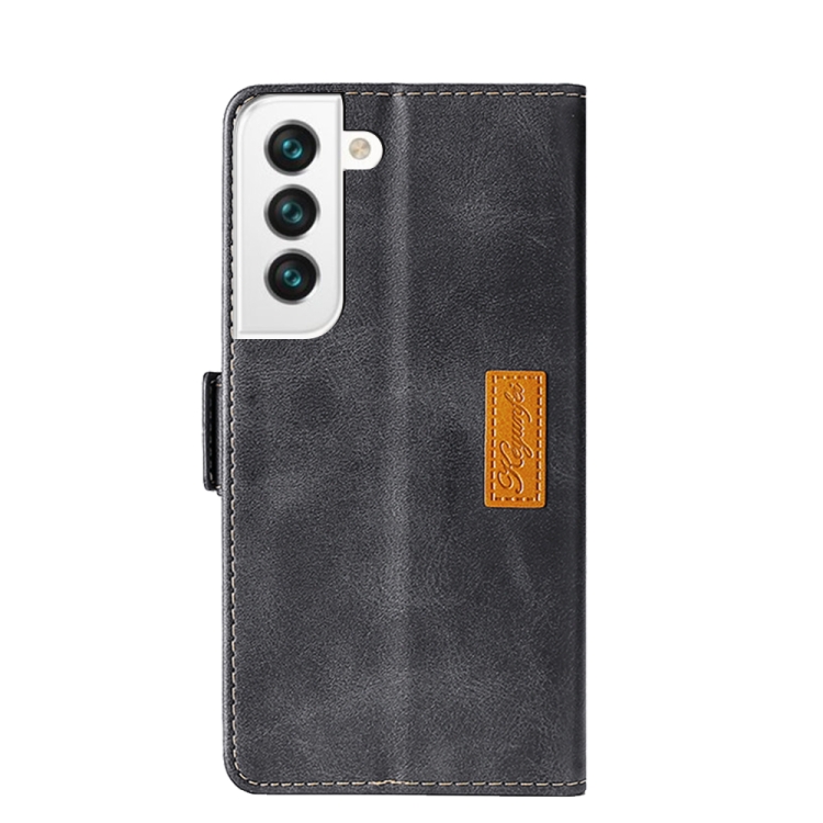 For Samsung Galaxy S23+ 5G Contrast Color Side Buckle Leather Phone Case(Black+Grey) For Samsung Galaxy S23+ 5G Contrast Color Side Buckle Leather Phone Case(Black+Grey)