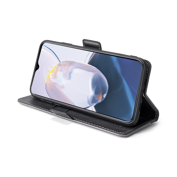 For Samsung Galaxy S23+ 5G Contrast Color Side Buckle Leather Phone Case(Black+Grey) For Samsung Galaxy S23+ 5G Contrast Color Side Buckle Leather Phone Case(Black+Grey)