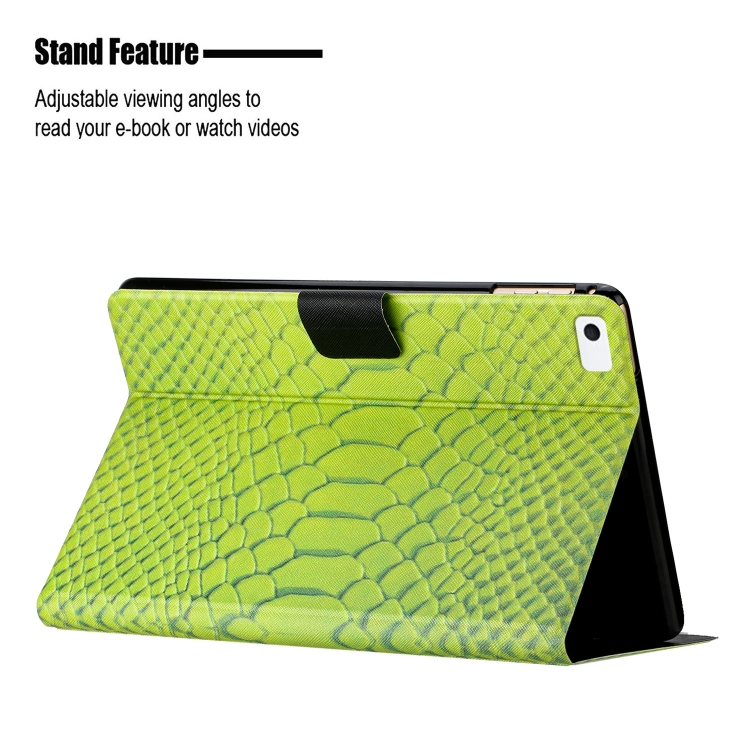 For iPad mini 5/4/3/2/1 Solid Color Crocodile Texture Leather Smart Tablet Case(Green) For iPad mini 5/4/3/2/1 Solid Color Crocodile Texture Leather Smart Tablet Case(Green)