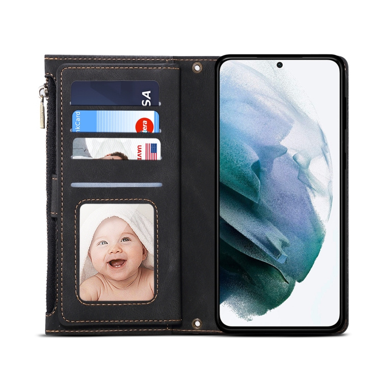 For Samsung Galaxy S23+ 5G Retro Frosted Leather Phone Case(Black) For Samsung Galaxy S23+ 5G Retro Frosted Leather Phone Case(Black)