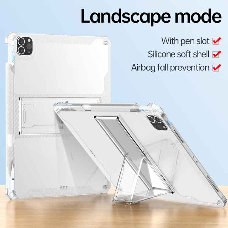 For iPad 2022 TPU + PC Airbag Full Coverage Shockproof Protective Tablet Case with Pen Slots(Transparent) For iPad 2022 TPU + PC Airbag Full Coverage Shockproof Protective Tablet Case with Pen Slots(Transparent)