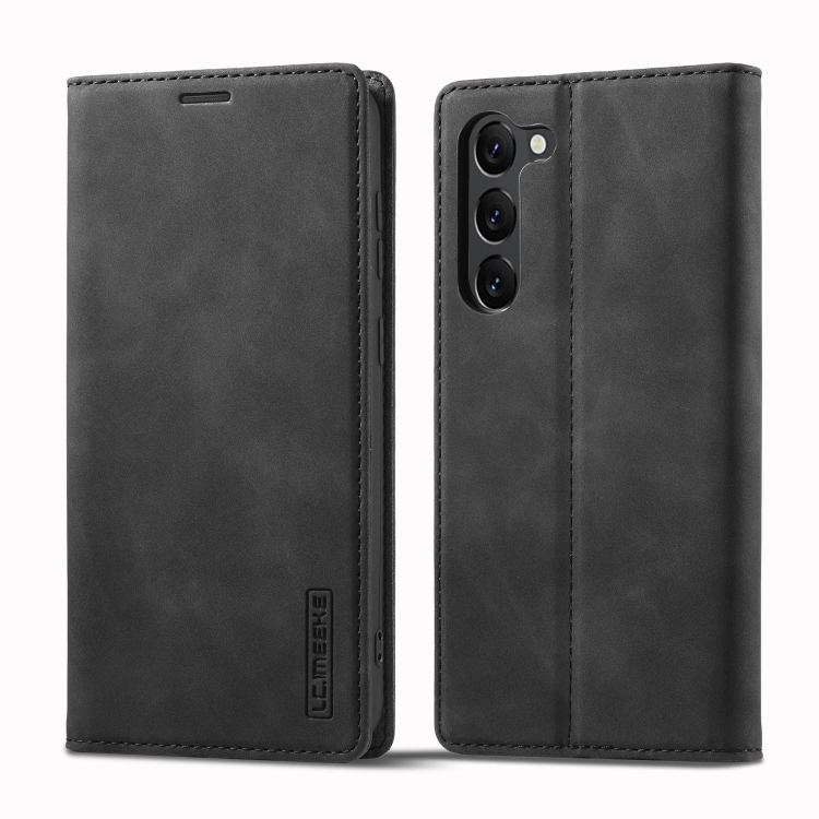For Samsung Galaxy S23+ 5G LC.IMEEKE Strong Magnetism Ultra-thin Matte Leather Phone Case(Black) For Samsung Galaxy S23+ 5G LC.IMEEKE Strong Magnetism Ultra-thin Matte Leather Phone Case(Black)