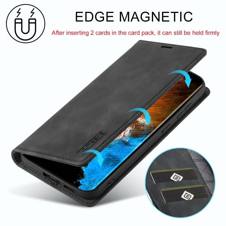 For Samsung Galaxy S23+ 5G LC.IMEEKE Strong Magnetism Ultra-thin Matte Leather Phone Case(Black) For Samsung Galaxy S23+ 5G LC.IMEEKE Strong Magnetism Ultra-thin Matte Leather Phone Case(Black)