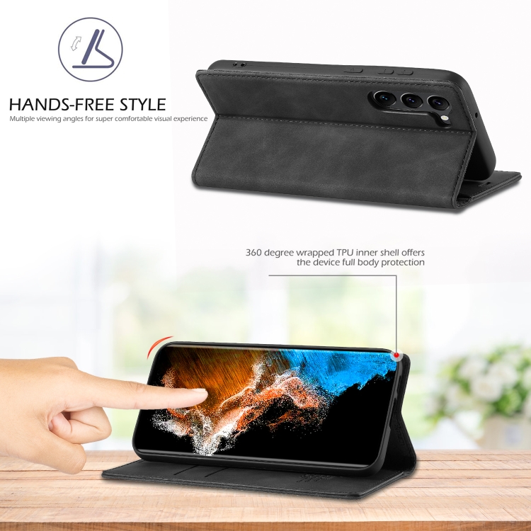 For Samsung Galaxy S23+ 5G LC.IMEEKE Strong Magnetism Ultra-thin Matte Leather Phone Case(Black) For Samsung Galaxy S23+ 5G LC.IMEEKE Strong Magnetism Ultra-thin Matte Leather Phone Case(Black)