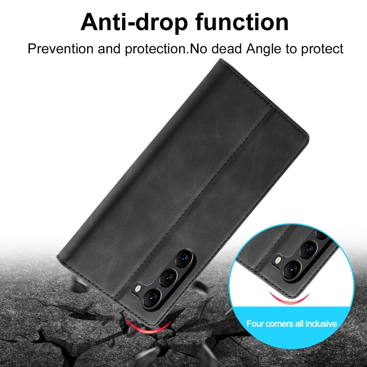 For Samsung Galaxy S23+ 5G LC.IMEEKE Strong Magnetism Ultra-thin Matte Leather Phone Case(Black) For Samsung Galaxy S23+ 5G LC.IMEEKE Strong Magnetism Ultra-thin Matte Leather Phone Case(Black)