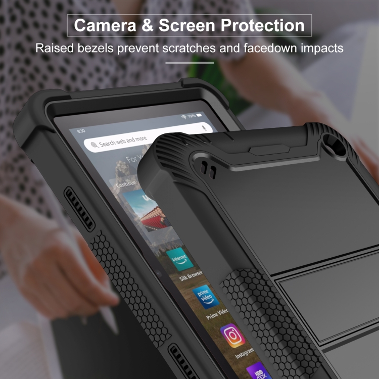  Accesorios de tableta de silicona + soporte de PC a prueba de  golpes para  Kindle Fire HD 8 2022/2020 / HD 8 Plus 2020 : Electrónica