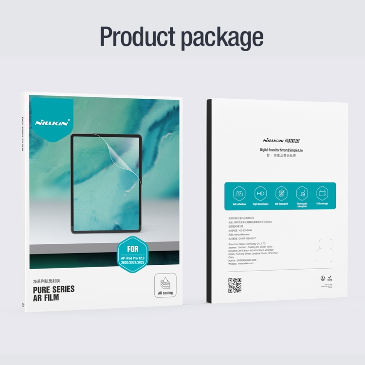 For iPad Pro 12.9 2020/2021/2022 NILLKIN Net Series Anti-Reflection Tempered Film For iPad Pro 12.9 2020/2021/2022 NILLKIN Net Series Anti-Reflection Tempered Film