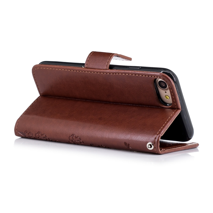 For iPhone SE 2022 / SE 2020 Diamond Encrusted Plum Blossom Embossing Pattern Horizontal Flip Leather Case with Holder & Card Slots & Wallet & Lanyard(Brown) For iPhone SE 2022 / SE 2020 Diamond Encrusted Plum Blossom Embossing Pattern Horizontal Flip Leather Case with Holder & Card Slots & Wallet & Lanyard(Brown)