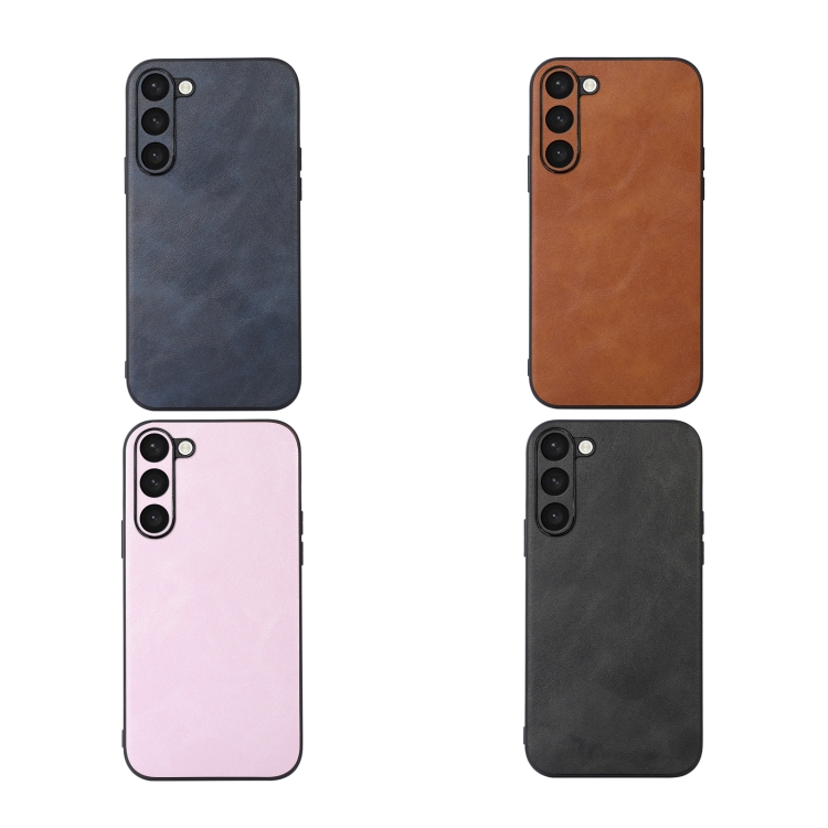 For Samsung Galaxy S23 5G Cowhide Texture PU Phone Case(Black) For Samsung Galaxy S23 5G Cowhide Texture PU Phone Case(Black)
