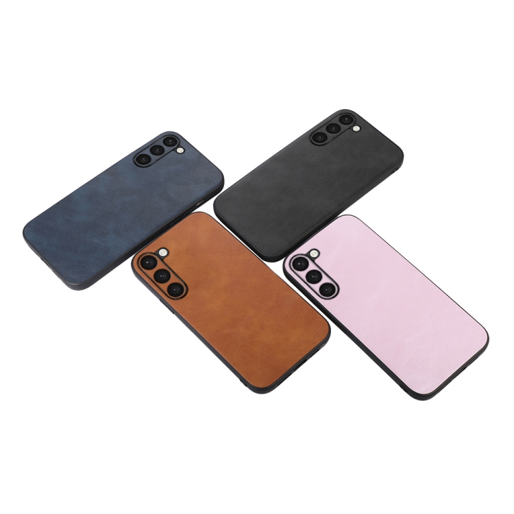 For Samsung Galaxy S23 5G Cowhide Texture PU Phone Case(Black) For Samsung Galaxy S23 5G Cowhide Texture PU Phone Case(Black)