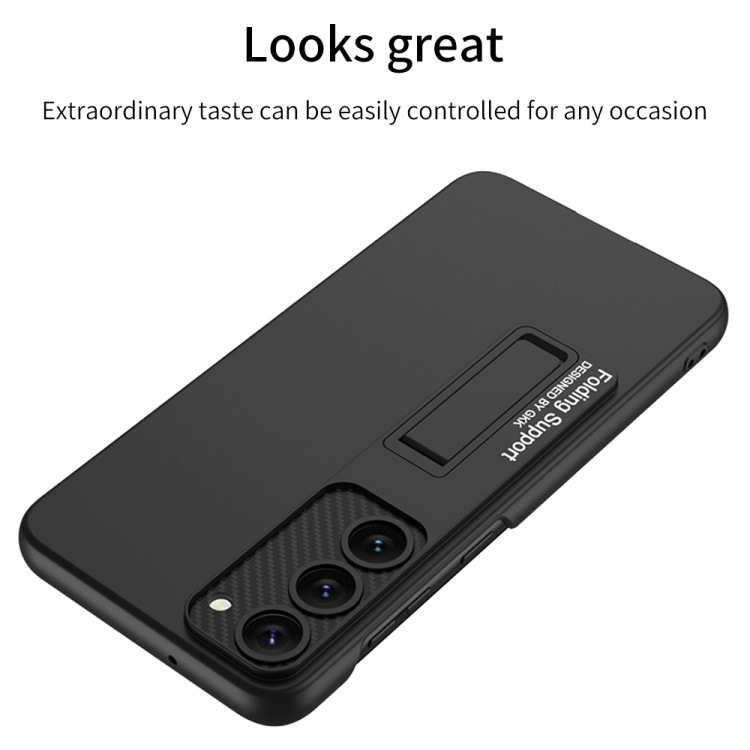 For Samsung Galaxy S23+ 5G GKK Ultra-thin Shockproof Phone Case with Holder(Silver) For Samsung Galaxy S23+ 5G GKK Ultra-thin Shockproof Phone Case with Holder(Silver)