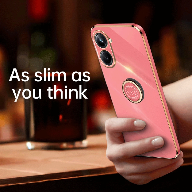 Dedux Custodia Cover per Realme 10 4G, Custodia in Vetro Temperato a Colori Sfumati + Protettivo TPU Case Cover (Viola/Verde