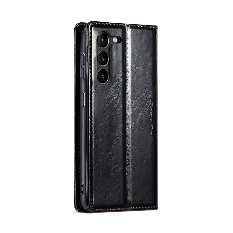 For Samsung Galaxy S23+ 5G CaseMe 003 Crazy Horse Texture Leather Phone Case(Black)