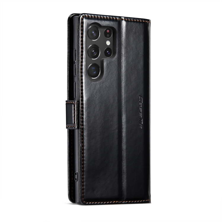 For Samsung Galaxy S23 Ultra 5G CaseMe 003 Crazy Horse Texture Leather Phone Case(Black) For Samsung Galaxy S23 Ultra 5G CaseMe 003 Crazy Horse Texture Leather Phone Case(Black)