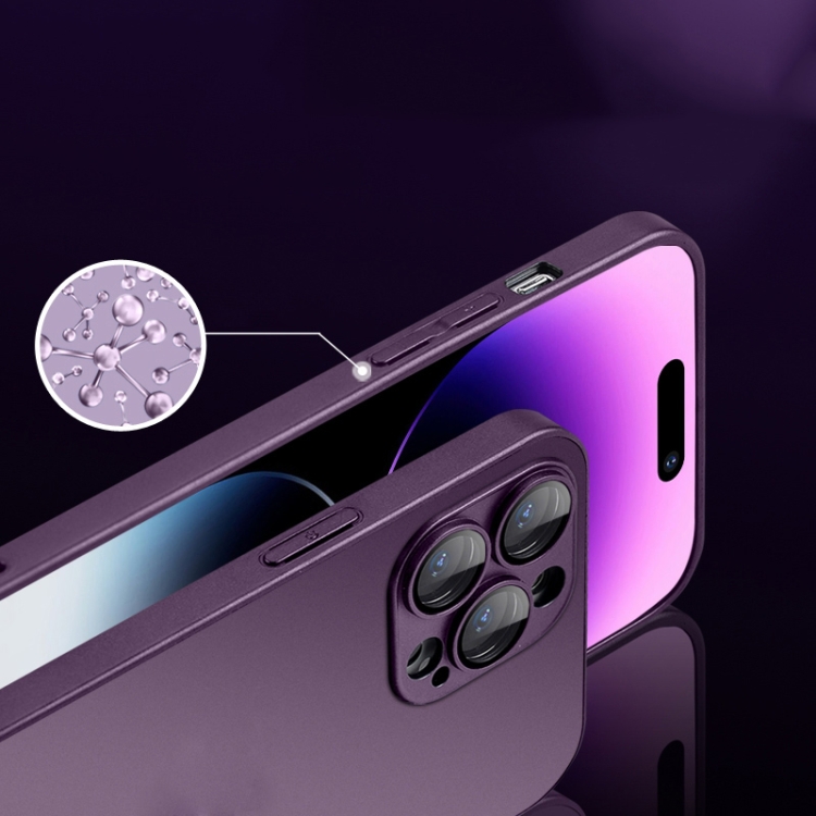 For iPhone 14 Pro AG Glass MagSafe Magnetic Phone Case(Dark Purple) For iPhone 14 Pro AG Glass MagSafe Magnetic Phone Case(Dark Purple)