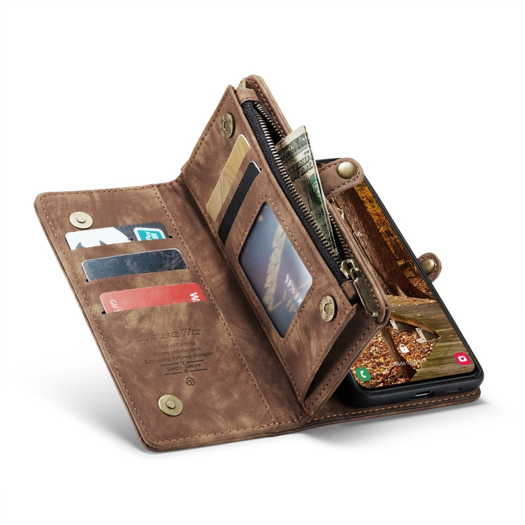 For Samsung Galaxy S23+ 5G CaseMe 008 Detachable Multifunctional Leather Phone Case(Brown)