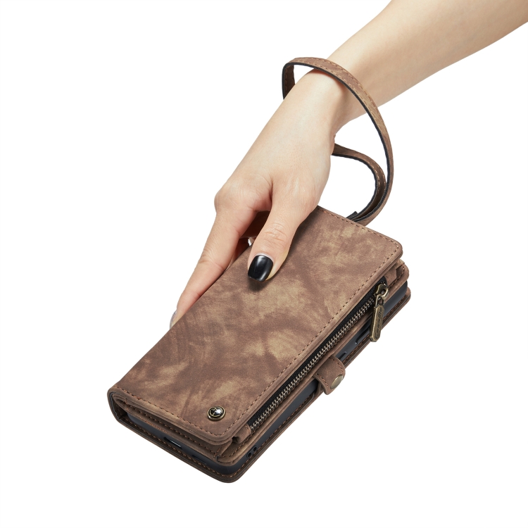 For Samsung Galaxy S23+ 5G CaseMe 008 Detachable Multifunctional Leather Phone Case(Brown)