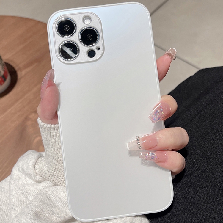 For iPhone 14 Pro AG Frosted Tempered Glass Phone Case(White) For iPhone 14 Pro AG Frosted Tempered Glass Phone Case(White)