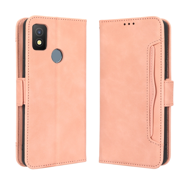 For Cricket Icon 4 Skin Feel Calf Texture Card Slots Leather Phone