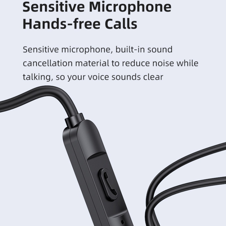 USAMS US-SJ594 EP-47 3.5mm In-Ear Wired Earphone, Length: 1.2m(Black) - B3