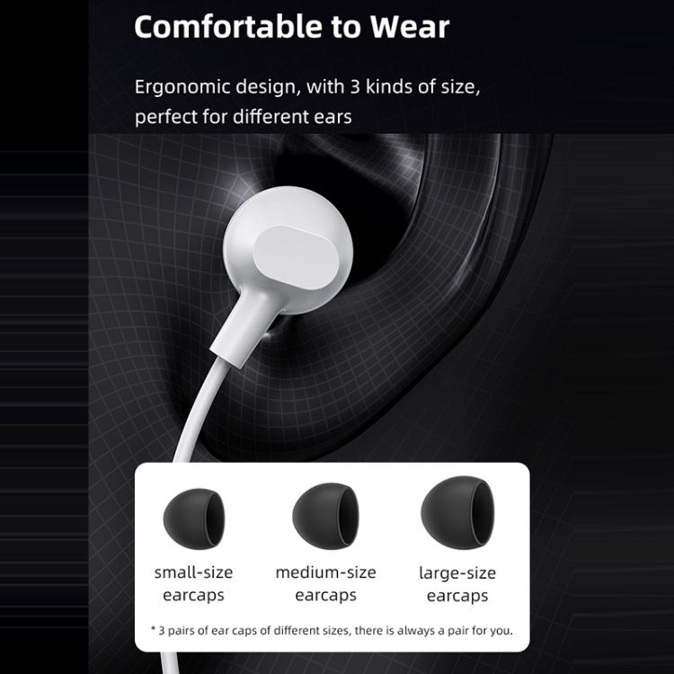 USAMS US-SJ594 EP-47 3.5mm In-Ear Wired Earphone, Length: 1.2m(Black) - B4