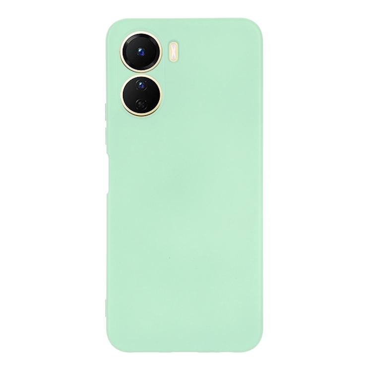 Para Realme C55 Pure Color Liquid Silicone Funda para teléfono a prueba de  golpes (Verde)