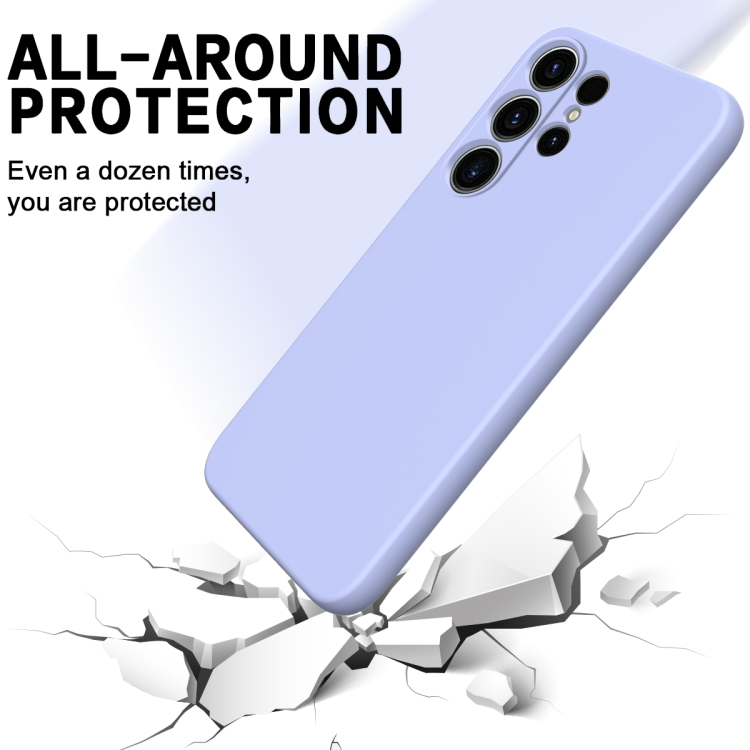 For Samsung Galaxy S23 Ultra 5G Pure Color Liquid Silicone Shockproof Full Coverage Phone Case (Purple) For Samsung Galaxy S23 Ultra 5G Pure Color Liquid Silicone Shockproof Full Coverage Phone Case (Purple)