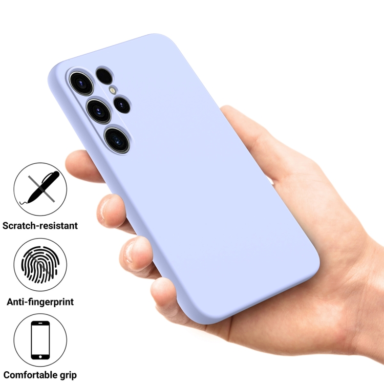 For Samsung Galaxy S23 Ultra 5G Pure Color Liquid Silicone Shockproof Full Coverage Phone Case (Purple) For Samsung Galaxy S23 Ultra 5G Pure Color Liquid Silicone Shockproof Full Coverage Phone Case (Purple)