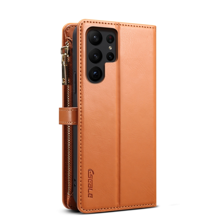 For Samsung Galaxy S23 Ultra 5G ESEBLE Star Series Lanyard Zipper Wallet RFID Leather Case(Brown) For Samsung Galaxy S23 Ultra 5G ESEBLE Star Series Lanyard Zipper Wallet RFID Leather Case(Brown)