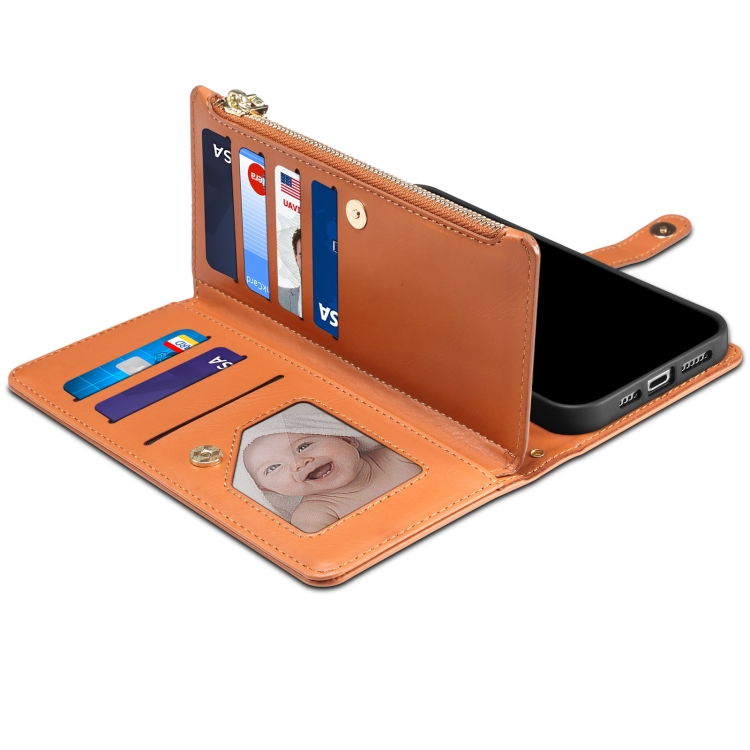 For Samsung Galaxy S23 Ultra 5G ESEBLE Star Series Lanyard Zipper Wallet RFID Leather Case(Brown) For Samsung Galaxy S23 Ultra 5G ESEBLE Star Series Lanyard Zipper Wallet RFID Leather Case(Brown)
