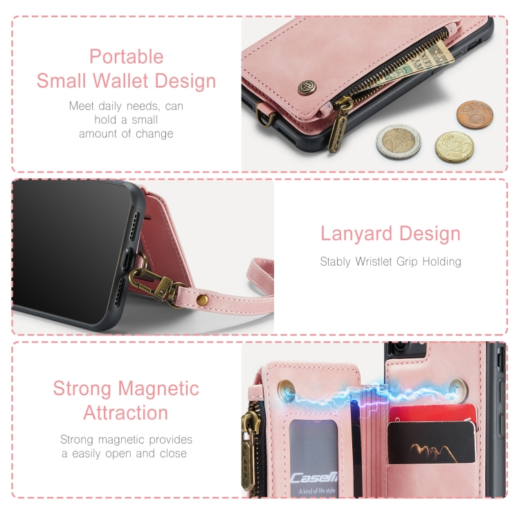 For iPhone SE 2022 / SE 2020 / 7 / 8 CaseMe C20 Multifunctional RFID Leather Phone Case(Pink) For iPhone SE 2022 / SE 2020 / 7 / 8 CaseMe C20 Multifunctional RFID Leather Phone Case(Pink)