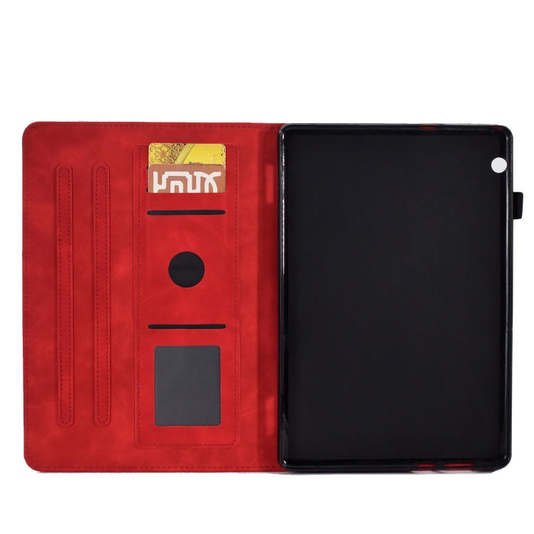PU Leather Tablet Case Cover with Card Holder for Huawei MediaPad T5 10.1 -  Red Wholesale