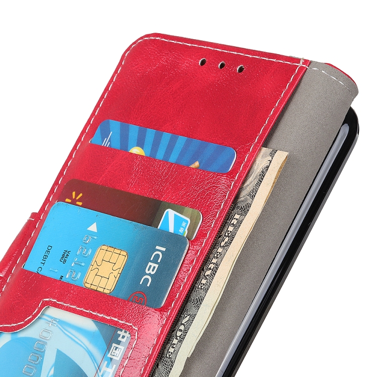 Compre Para Xiaomi Redmi Note 13 4G Funda de Cuero Caja de Teléfono Crazy  Horse Textura - Rojo en China