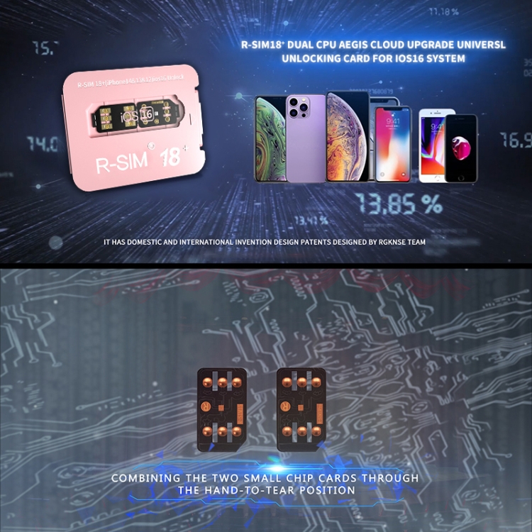 R-SIM 18+ Turns Locked Into Unlocked iOS16 System Universal 5G Unlocking Card R-SIM 18+ Turns Locked Into Unlocked iOS16 System Universal 5G Unlocking Card