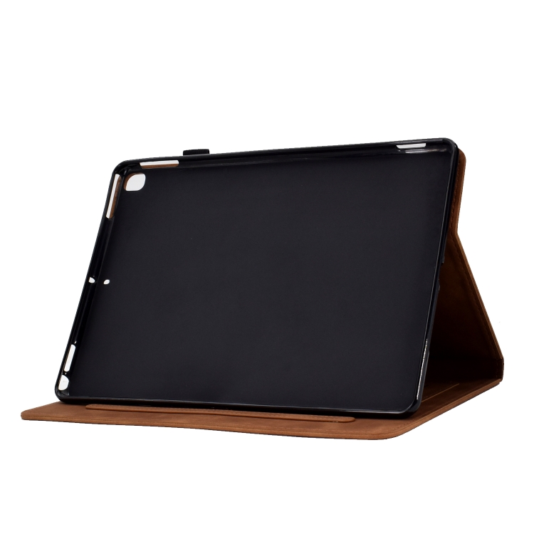 For iPad 10.2 2021/2020/2019 / 10.5 2019/2017 Tower Embossed Leather Smart Tablet Case(Brown) For iPad 10.2 2021/2020/2019 / 10.5 2019/2017 Tower Embossed Leather Smart Tablet Case(Brown)