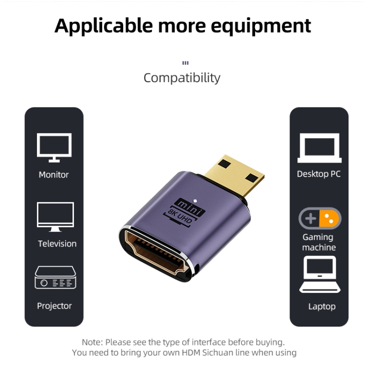 D8K-04 8K HDMI 2.1 a miniadaptador - 4