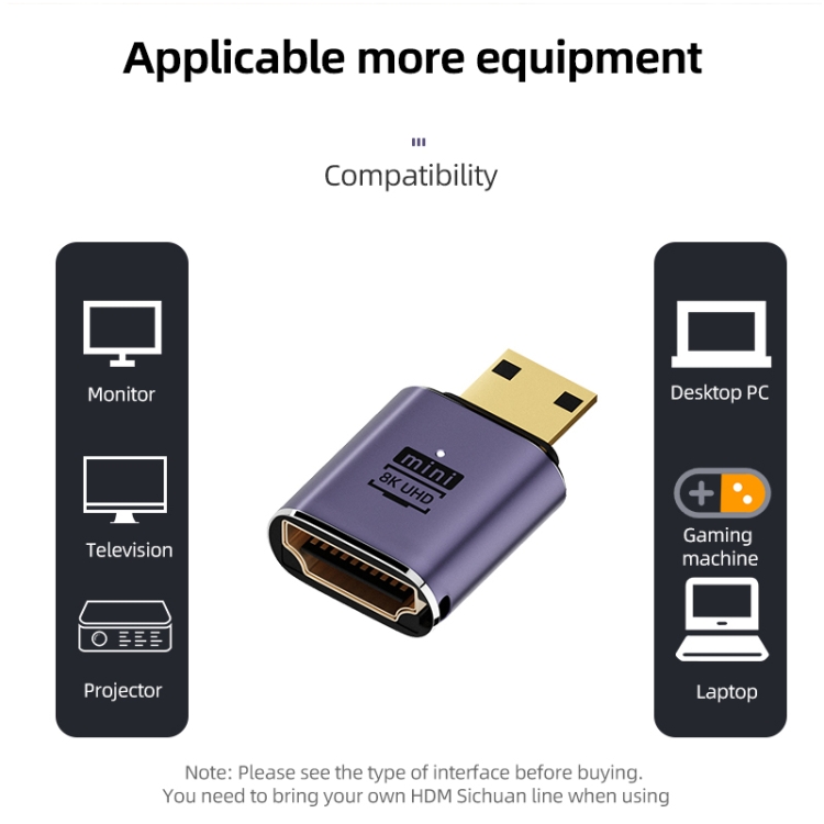 C8K-02 8K HDMI 2.1 a miniadaptador - 4