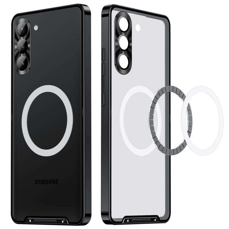For Samsung Galaxy S23+ 5G MagSafe Magnetic Frosted Metal Phone Case(Black) For Samsung Galaxy S23+ 5G MagSafe Magnetic Frosted Metal Phone Case(Black)