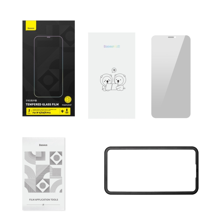 For iPhone X/XS/11 Pro Baseus 0.4mm Corning Peep-proof Tempered Glass Film