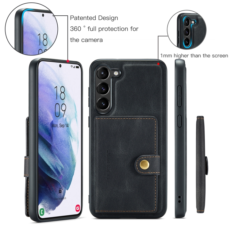 For Samsung Galaxy S23+ 5G JEEHOOD Retro Magnetic Detachable Wallet Phone Case(Black) For Samsung Galaxy S23+ 5G JEEHOOD Retro Magnetic Detachable Wallet Phone Case(Black)