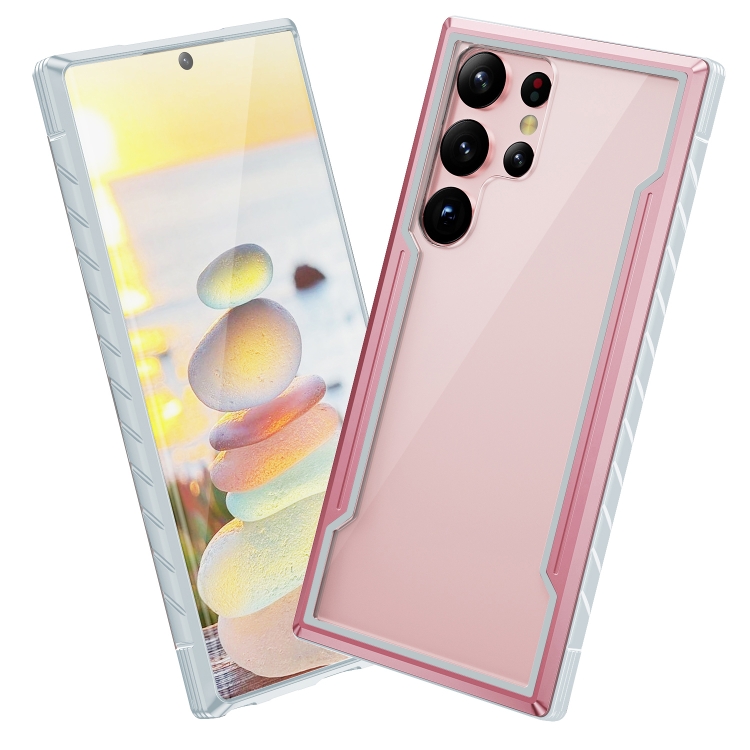 For Samsung Galaxy S22 Ultra 5G iPAKY Thunder Series Aluminum Frame + TPU Bumper + Clear PC Shockproof Phone Case(Rose Gold) For Samsung Galaxy S22 Ultra 5G iPAKY Thunder Series Aluminum Frame + TPU Bumper + Clear PC Shockproof Phone Case(Rose Gold)