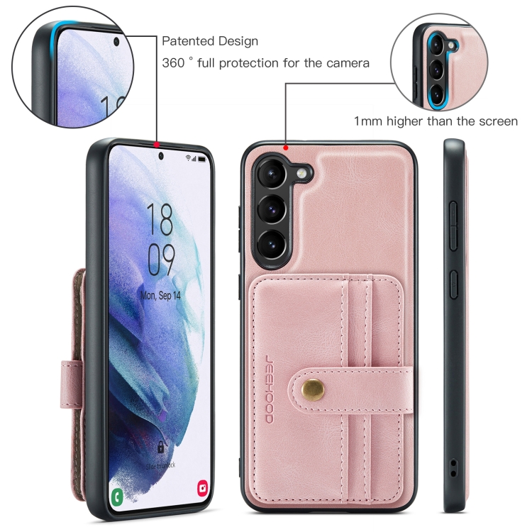 For Samsung Galaxy S23+ 5G JEEHOOD RFID Anti-Theft Wallet Magnetic Leather Phone Case(Pink) For Samsung Galaxy S23+ 5G JEEHOOD RFID Anti-Theft Wallet Magnetic Leather Phone Case(Pink)
