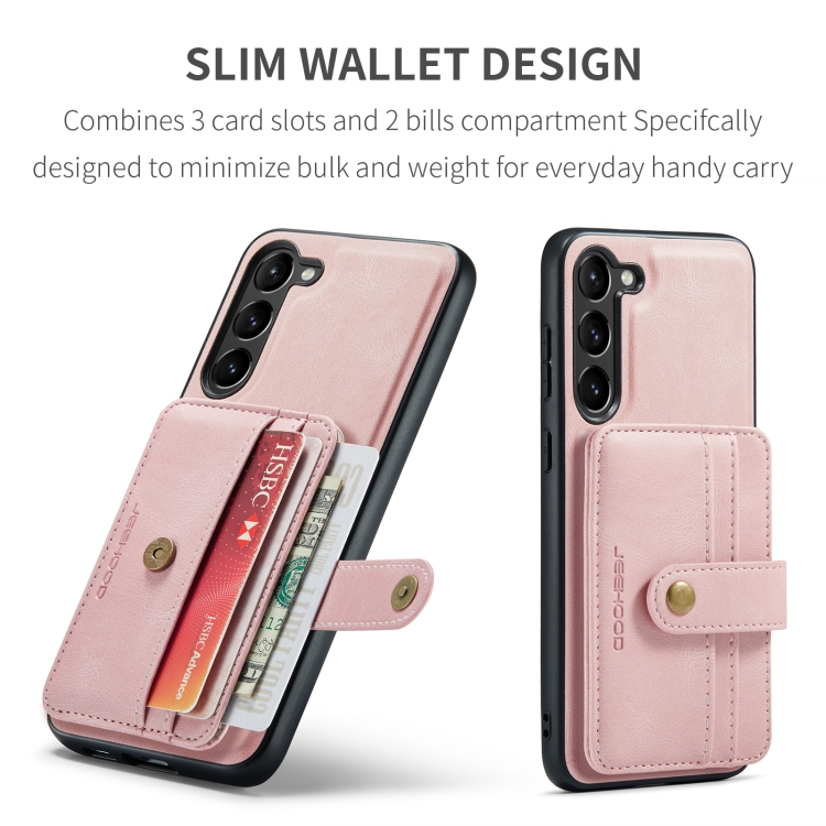 For Samsung Galaxy S23+ 5G JEEHOOD RFID Anti-Theft Wallet Magnetic Leather Phone Case(Pink) For Samsung Galaxy S23+ 5G JEEHOOD RFID Anti-Theft Wallet Magnetic Leather Phone Case(Pink)