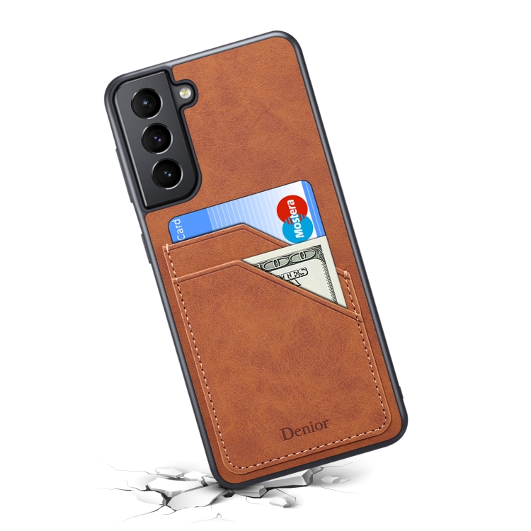 For Samsung Galaxy S23+ 5G Denior PU Dual Card Slot Phone Case(Brown) For Samsung Galaxy S23+ 5G Denior PU Dual Card Slot Phone Case(Brown)