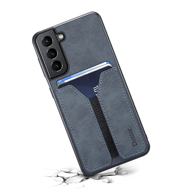 For Samsung Galaxy S23+ 5G Denior DV Elastic Card PU Back Cover Phone Case(Grey) For Samsung Galaxy S23+ 5G Denior DV Elastic Card PU Back Cover Phone Case(Grey)